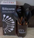 12-Piece Silicone Spoons Set - Black/Grey - 2