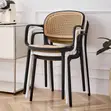 Patio Restaurant Plastic Chair - Brown - 1