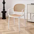 Patio Restaurant Plastic Chair - Brown - 3
