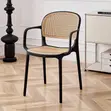 Patio Restaurant Plastic Chair - Brown - 5