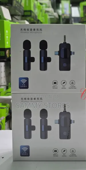 Dual Wireless Microphones for iPhone/Android/Camera