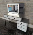 Modern Dressing Table with Mirror and Stool - 2
