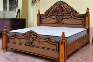 Luxury 5x6 Carved Wooden Bed | Executive King-Style