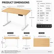 140x60cm Standing Desk - Adjustable Height - 2