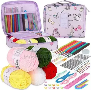 New 59-Piece Crochet Hook Organizer Kit