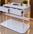 Executive 1.2m Imported Study Office Desk - Side Glass Frame - 2