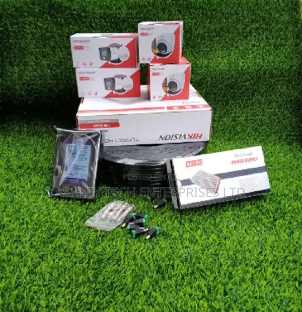 Hikvision 4CH Professional CCTV Camera Full Kit - 1