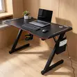 Modern LED Gaming Desk - Black - 2