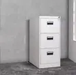 3-Drawer Office Cabinet - White Steel - 2
