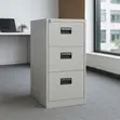3-Drawer Office Cabinet - White Steel - 5
