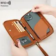 Kituo cha Pasipoti cha Ngozi ya PU ya Kifahari chenye Kuzuia RFID - 2