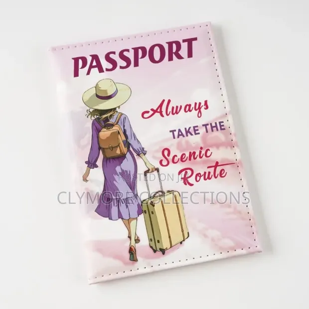 Stylish Synthetic Leather Passport Holder with RFID Blocking - 1