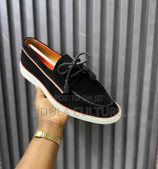 Santoni Premium Suede Tassel Loafers - 1