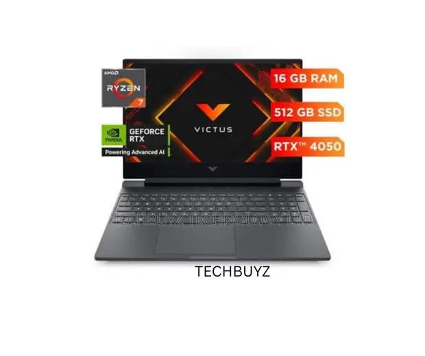 HP Victus 15 Gaming Laptop - Ryzen 7, 16GB RAM, 512GB SSD - 1