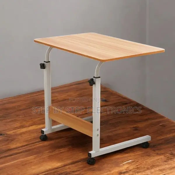 Portable Height Adjustable Multipurpose Laptop Table with Wheels - 1