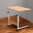 Portable Height Adjustable Multipurpose Laptop Table with Wheels - 1