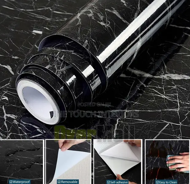 Durable Marble Contact Wallpaper - Easy Clean - 1
