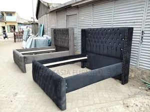 Brand New Vandor 5x6 Black Velvet Bed Frame