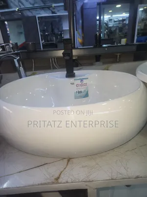 White Semicircle Table Top Sink