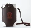 Heavy-Duty 64 Oz Jumbo Stainless Steel Whiskey Flask with Leather Cover - 1