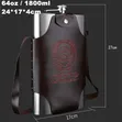 Heavy-Duty 64 Oz Jumbo Stainless Steel Whiskey Flask with Leather Cover - 3