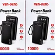 10,000mAh Power Bank na Cables za Kuchaji - 1