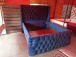 Brand New Vandor Wingback Bed Frame - Blue Velvet - 1