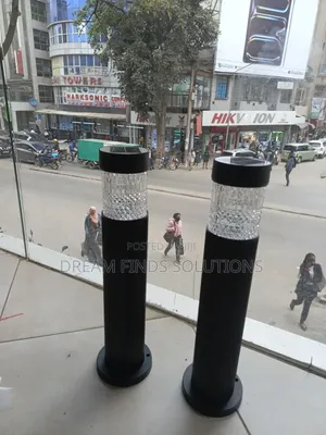 Horizon Textured Bollard Solar/AC Garden Light