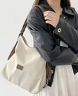 Canvas Tote Bag - Mtindo wa Chuo wa Minimalist - 1