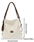 Canvas Tote Bag - Mtindo wa Chuo wa Minimalist - 2