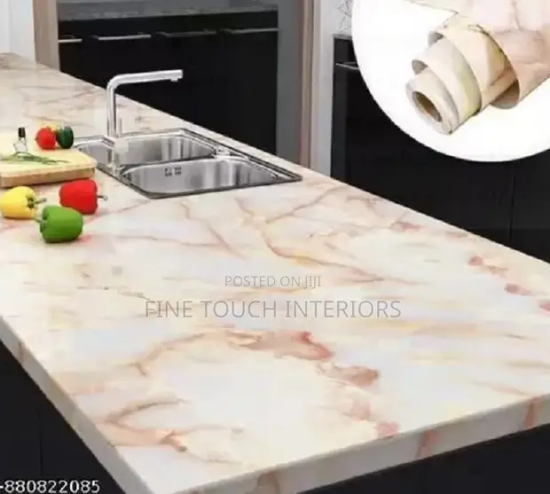 Modern Marble Wallpaper for Kitchen Surfaces - 1