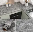 Marble Vinyl Wallpaper for Kitchen Surfaces - 1