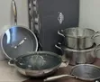Set ya Vyombo vya Kupikia UAKEEN 9-Piece Chuma cha Kutotoa (Stainless Steel) na Vifuniko vya Kioo - 2