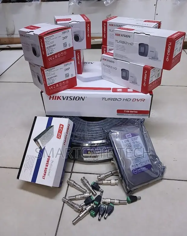 Hikvision 8CH CCTV Installation Kit - 8 Cameras Full Package - 1