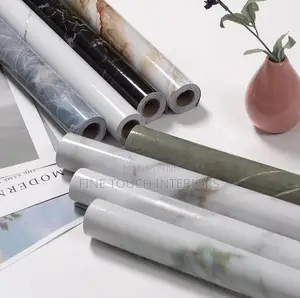 Natural Marble Effect Wallpaper - Peel & Stick