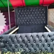 5x6 Chester Black Velvet Bed - 1