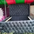 5x6 Chester Black Velvet Bed - 2
