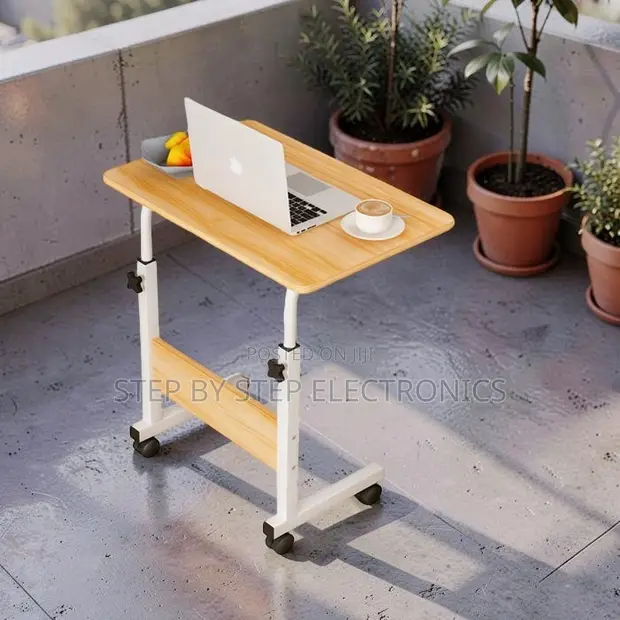 Height Adjustable Multipurpose Laptop Table with Wheels - 1