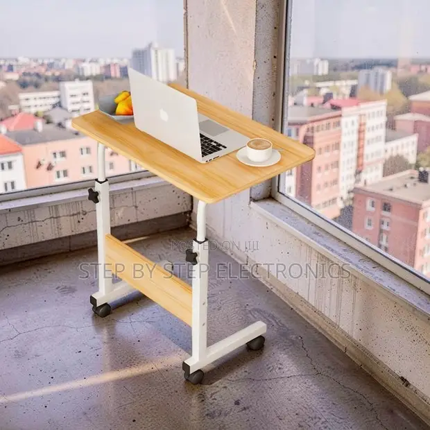 Height Adjustable Multipurpose Laptop Table with Wheels - 1