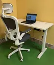 White Boss Office Products Electric Desk & Executive Chair - 2