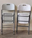White Folding Outdoor Chairs (Set of 4) - 1