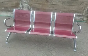 Silver and Red Waiting Chairs