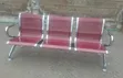 Silver and Red Waiting Chairs - 1