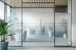 Gradient Privacy Glass Film - White Ombre Ofisi Partition - 1