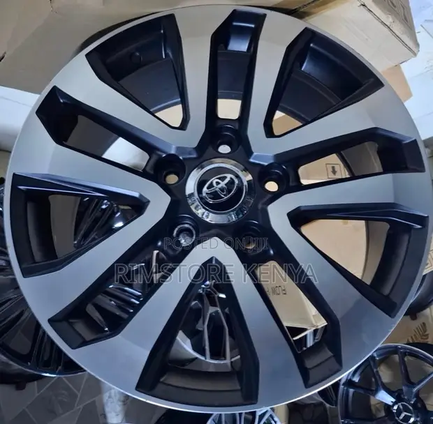 20-Inch V8 Land Cruiser Rims - Black & Silver (Full Set) - 1