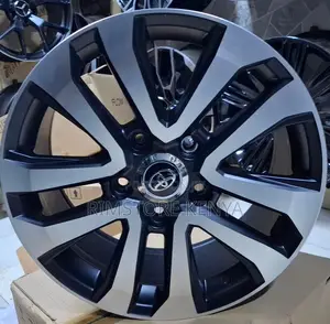 20-Inch V8 Land Cruiser Rims - Black & Silver (Full Set)