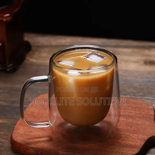 Elegant Double-Wall Glass Mug (300ml) - 1