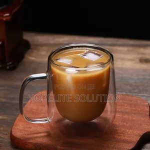 Elegant Double-Wall Glass Mug (300ml)