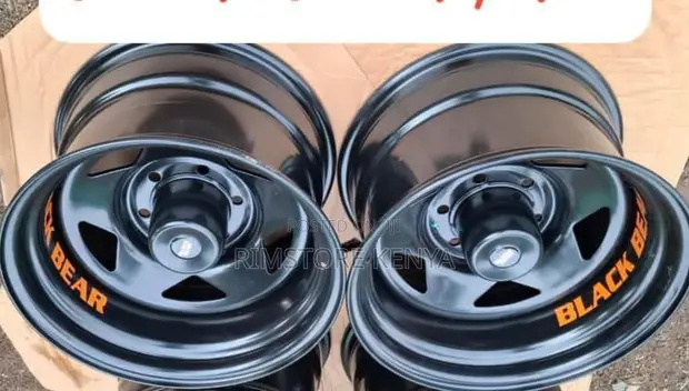 16-Inch Black Steel Rims for Toyota Land Cruiser (Full Set) - 1