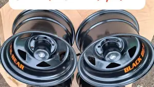 16-Inch Black Steel Rims for Toyota Land Cruiser (Full Set)